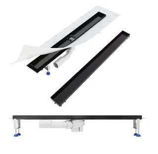 Aquabad SDS Schwarz Matt lineárny odtok, LEVEL 90 cm